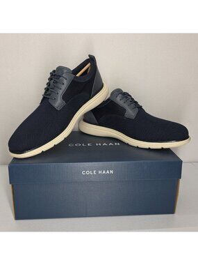 Cole Haan Grand+ Ultra Knit Oxford Men's 12 M Navy Blue NIB C40565